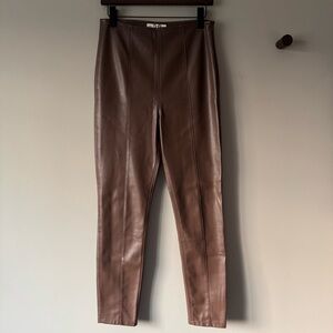 FREE PEOPLE WE THE FREE SPITFIRE SKINNY FAUX LEATHER PULL ON PANTS SIZE 28